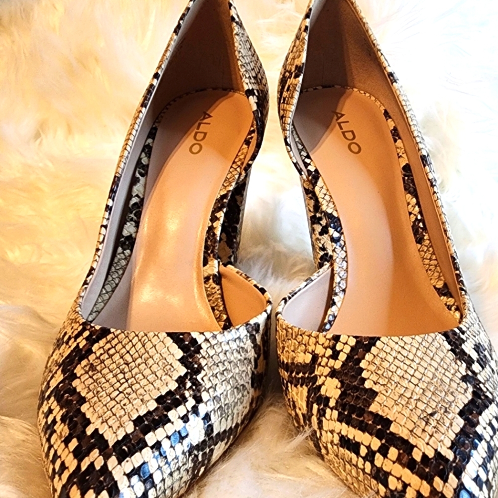 ALDO Stendera Snake Skin Print Heel